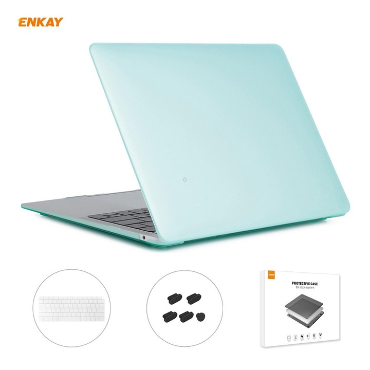 ENKAY 3 in 1 Matte Laptop Protective Case + US Version TPU Keyboard Film + Anti-dust Plugs Set for MacBook Air 13.3 inch A1932 (