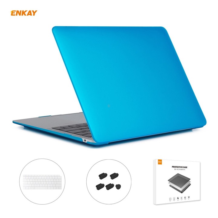ENKAY 3 in 1 Matte Laptop Protective Case + US Version TPU Keyboard Film + Anti-dust Plugs Set for MacBook Air 13.3 inch A1932 (