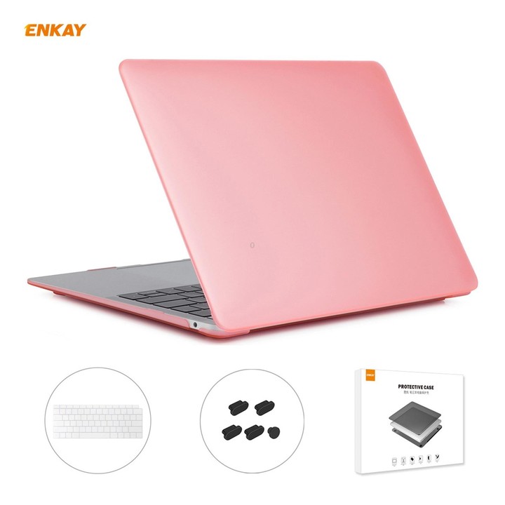 ENKAY 3 in 1 Matte Laptop Protective Case + US Version TPU Keyboard Film + Anti-dust Plugs Set for MacBook Air 13.3 inch A1932 (