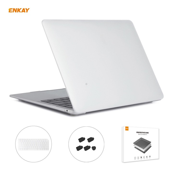 ENKAY 3 in 1 Matte Laptop Protective Case + US Version TPU Keyboard Film + Anti-dust Plugs Set for MacBook Air 13.3 inch A1932 (