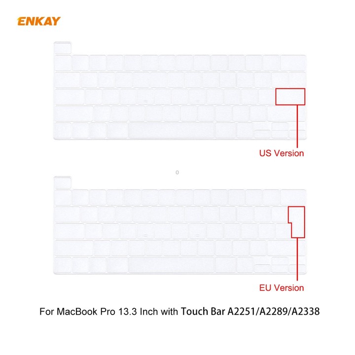 ENKAY 3 in 1 Matte Laptop Protective Case + EU Version TPU Keyboard Film + Anti-dust Plugs Set for MacBook Pro 13.3 inch A2251 &
