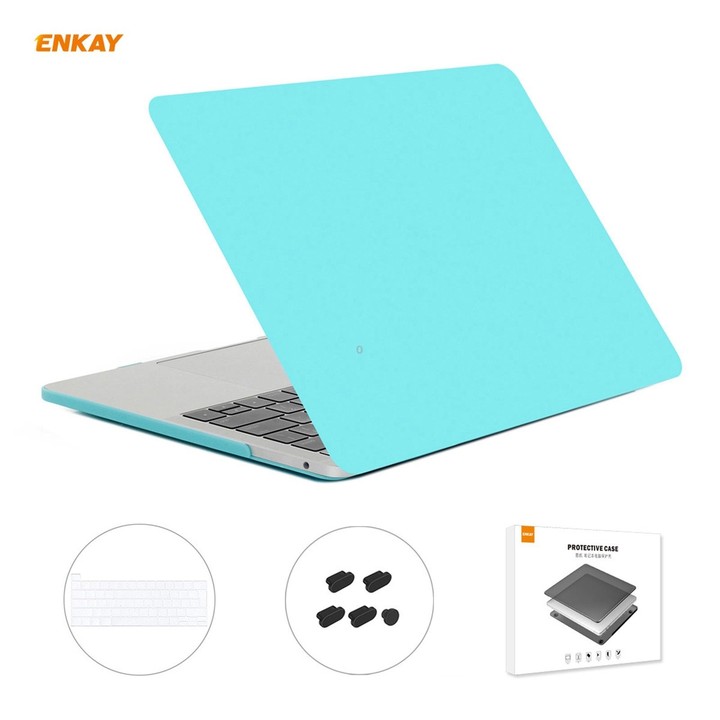 ENKAY 3 in 1 Matte Laptop Protective Case + EU Version TPU Keyboard Film + Anti-dust Plugs Set for MacBook Pro 13.3 inch A2251 &
