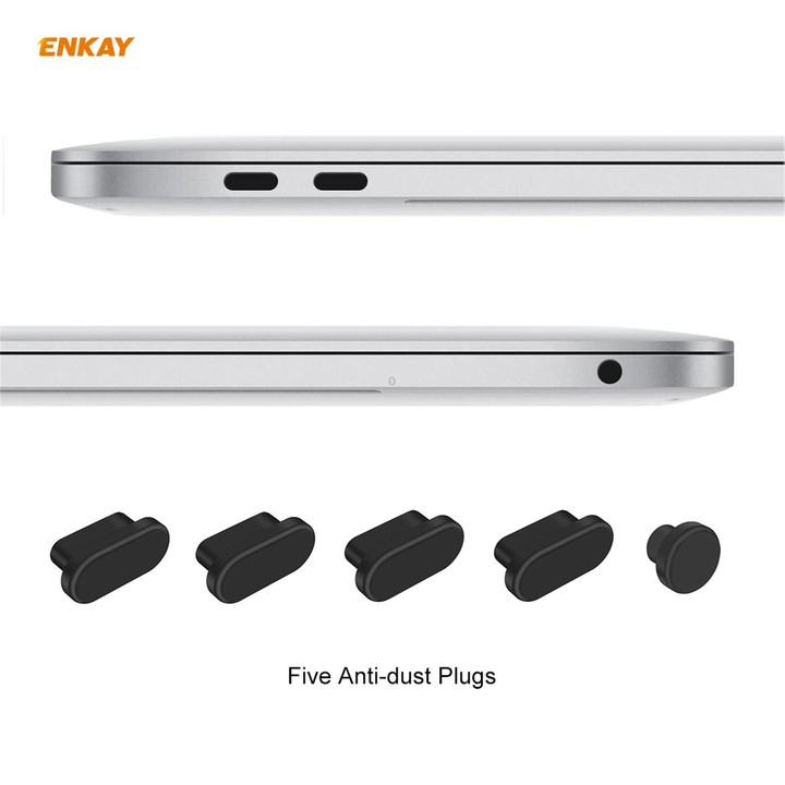 ENKAY 3 in 1 Matte Laptop Protective Case + EU Version TPU Keyboard Film + Anti-dust Plugs Set for MacBook Pro 13.3 inch A2251 &