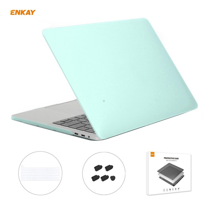 ENKAY 3 in 1 Matte Laptop Protective Case + US Version TPU Keyboard Film + Anti-dust Plugs Set for MacBook Pro 16 inch A2141 (wi