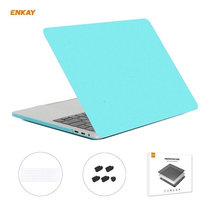 ENKAY 3 in 1 Matte Laptop Protective Case + US Version TPU Keyboard Film + Anti-dust Plugs Set for MacBook Pro 16 inch A2141 (wi