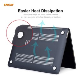 ENKAY 3 in 1 Matte Laptop Protective Case + EU Version TPU Keyboard Film + Anti-dust Plugs Set for MacBook Pro 16 inch A2141 (wi