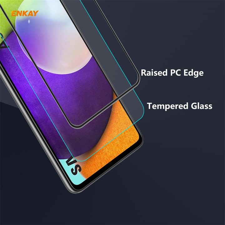For Samsung Galaxy A52 4G / 5G 5 PCS ENKAY Hat-Prince Anti-drop Full Glue Tempered Glass Full Screen Film Anti-fall Protector