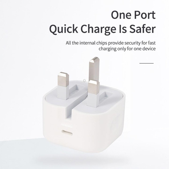 A2344 20W PD 3.0 Type-C / USB-C Folding Travel Charger + USB-C / Type-C to Type-C Fast Charging Data Cable Set, UK Plug, Length: