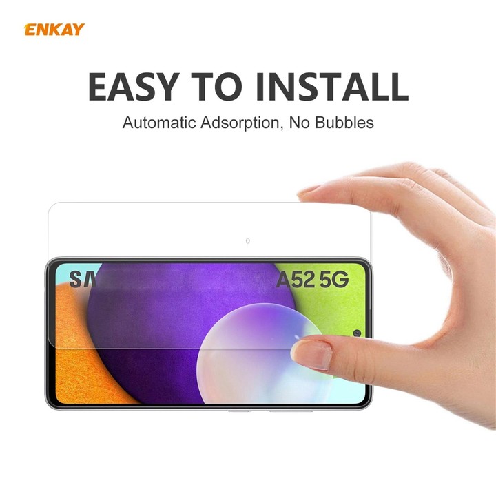 For Samsung Galaxy A52 5G / 4G 2pcs ENKAY Hat-Prince 0.26mm 9H 2.5D Curved Edge Tempered Glass Film