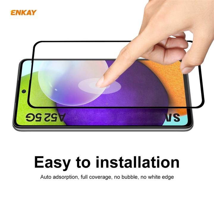 For Samsung Galaxy A52 5G / 4G 5G 10pcs ENKAY Hat-Prince Full Glue 0.26mm 9H 2.5D Tempered Glass Full Coverage Film