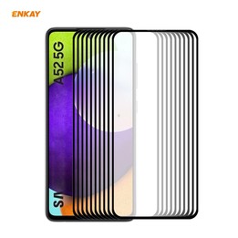 For Samsung Galaxy A52 5G / 4G 5G 10pcs ENKAY Hat-Prince Full Glue 0.26mm 9H 2.5D Tempered Glass Full Coverage Film