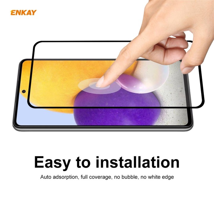 For Samsung Galaxy A72 5G / 4G 10pcs ENKAY Hat-Prince Full Glue 0.26mm 9H 2.5D Tempered Glass Full Coverage Film