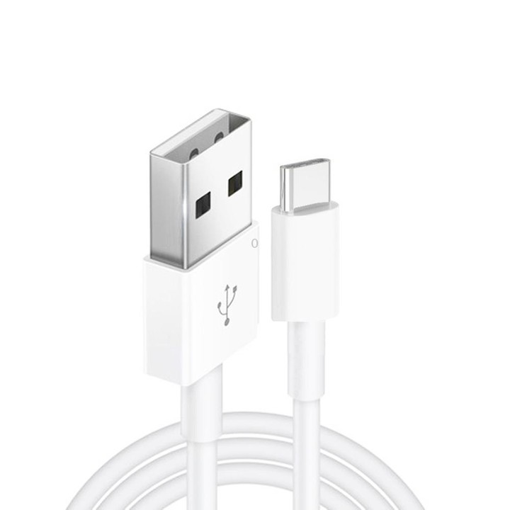 Dual USB Portable Travel Charger + 1 Meter USB to Type-C Data Cable, EU Plug(Black)