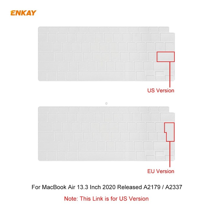 ENKAY Soft TPU Keyboard Protector Film for MacBook Air 13.3 inch A2179 (2020) / A2337 (2020), Version:EU Version