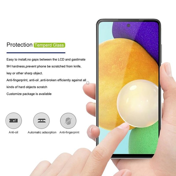 For Samsung Galaxy A52 5G / 4G mocolo 0.33mm 9H 2.5D Full Glue Tempered Glass Film
