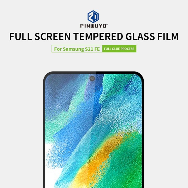 For Samsung Galaxy S21 FE PINWUYO 9H 2.5D Full Screen Tempered Glass Film(Black)
