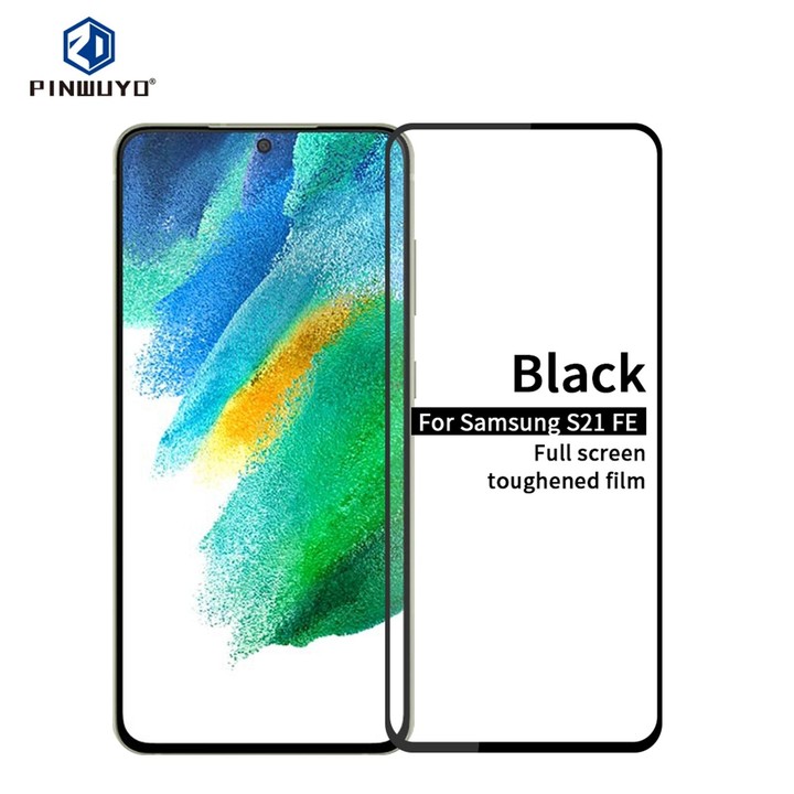 For Samsung Galaxy S21 FE PINWUYO 9H 2.5D Full Screen Tempered Glass Film(Black)