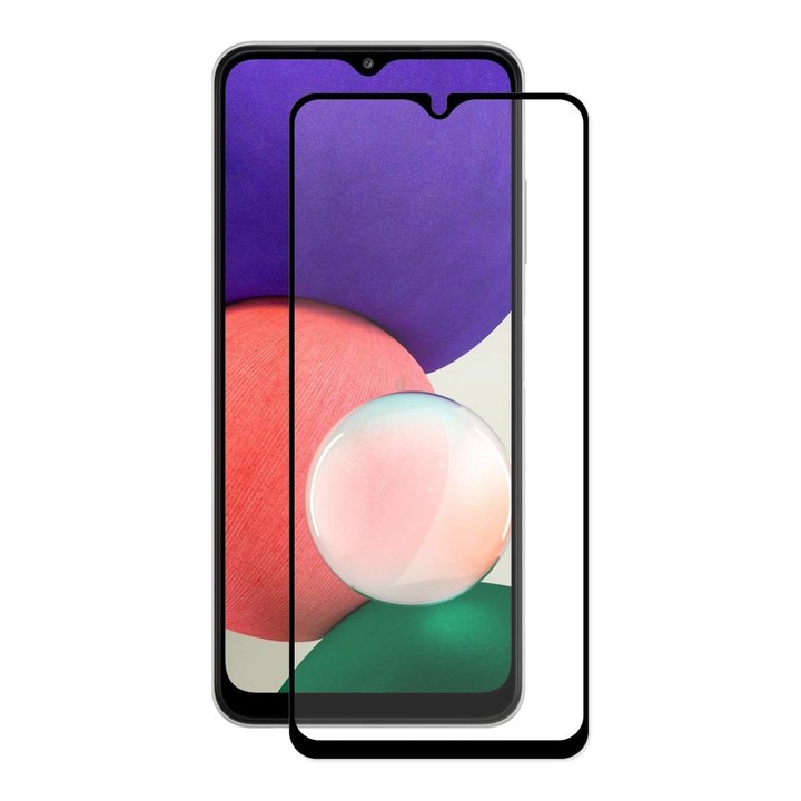 For Samsung Galaxy A22 5G ENKAY Hat-Prince Full Glue 0.26mm 9H 2.5D Tempered Glass Screen Protector Full Coverage Film
