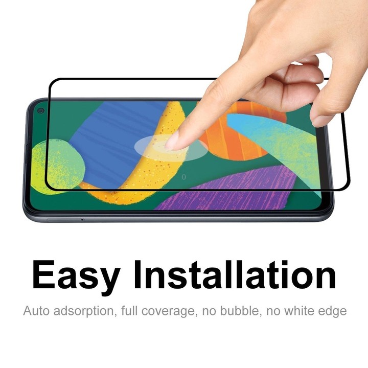 For Samsung Galaxy F52 5G /G62/M62 ENKAY Hat-Prince Full Glue 0.26mm 9H 2.5D Tempered Glass Screen Protector Full Coverage Film