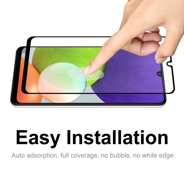 For Samsung Galaxy F22 / M22 2 PCS ENKAY Hat-Prince Full Glue 0.26mm 9H 2.5D Tempered Glass Screen Protector Full Coverage Film