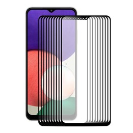 For Samsung Galaxy A22 5G 10 PCS ENKAY Hat-Prince Full Glue 0.26mm 9H 2.5D Tempered Glass Screen Protector Full Coverage Film