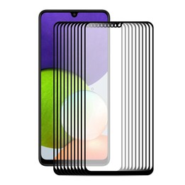 For Samsung Galaxy F22 / M22 10 PCS ENKAY Hat-Prince Full Glue 0.26mm 9H 2.5D Tempered Glass Screen Protector Full Coverage Film