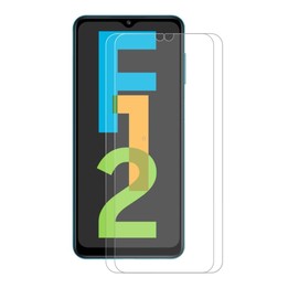 For Samsung Galaxy F12 / F02s 2 PCS ENKAY Hat-Prince 0.26mm 9H 2.5D Curved Edge Tempered Glass Screen Protector