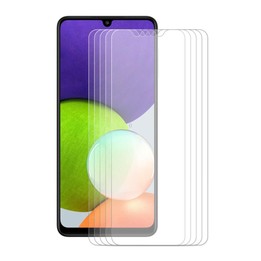 For Samsung Galaxy F22 / M22 5 PCS ENKAY Hat-Prince 0.26mm 9H 2.5D Curved Edge Tempered Glass Screen Protector