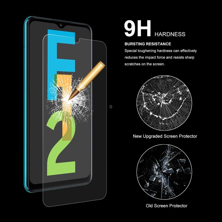 For Samsung Galaxy F12 / F02s 10 PCS ENKAY Hat-Prince 0.26mm 9H 2.5D Curved Edge Tempered Glass Screen Protector