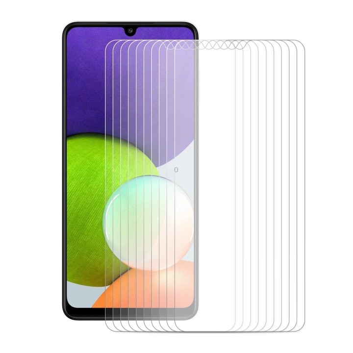 For Samsung Galaxy F22 / M22 10 PCS ENKAY Hat-Prince 0.26mm 9H 2.5D Curved Edge Tempered Glass Screen Protector