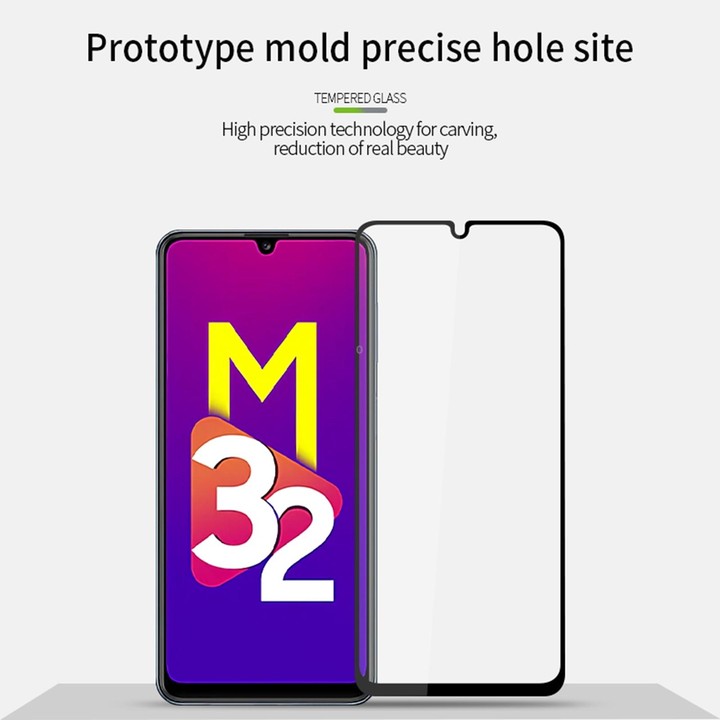 For Samsung Galaxy M32 PINWUYO 9H 2.5D Full Screen Tempered Glass Film(Black)