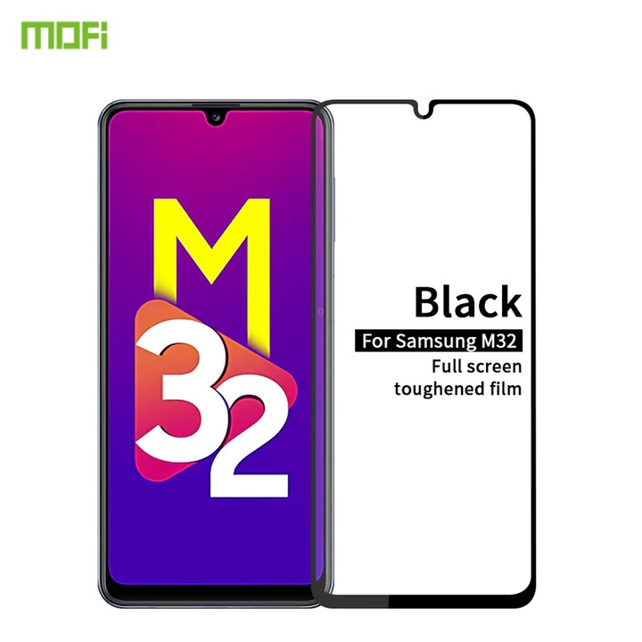 For Samsung Galaxy M32 MOFI 9H 2.5D Full Screen Tempered Glass Film(Black)