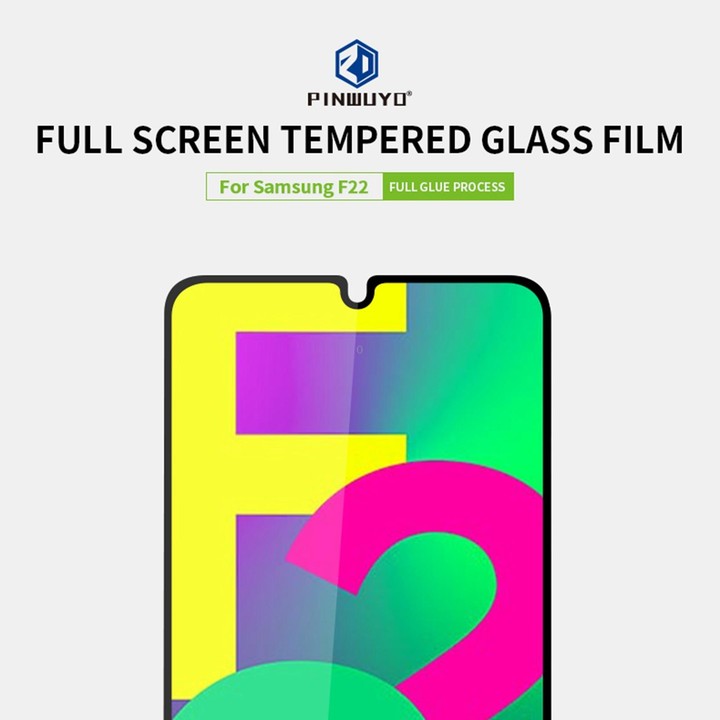 For Samsung Galaxy F22 PINWUYO 9H 2.5D Full Screen Tempered Glass Film(Black)