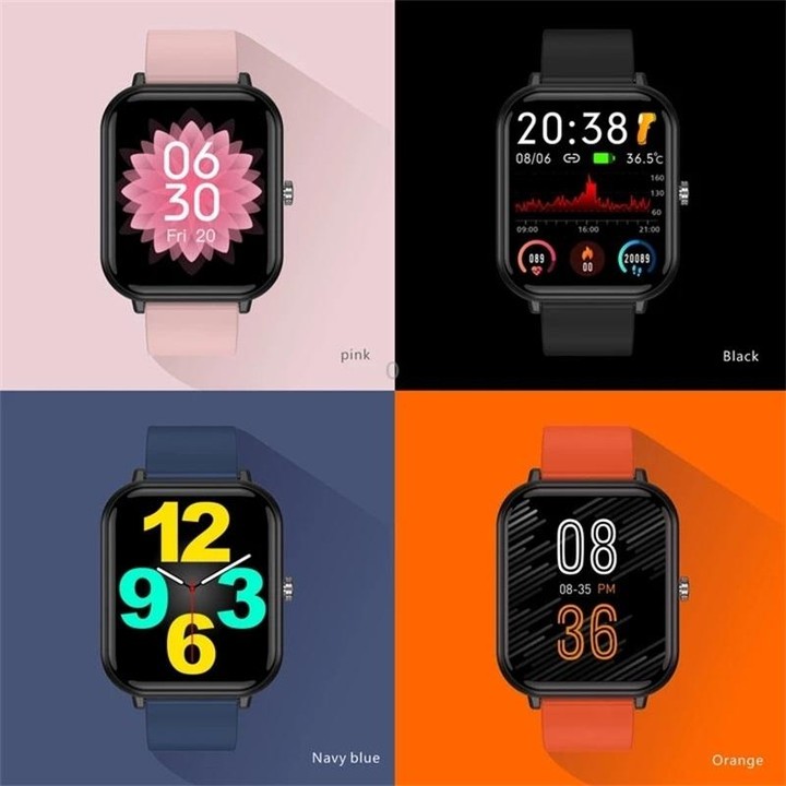 Q9pro 1.7 inch Color Screen Smart Watch, IP68 Waterproof,Support Temperature Monitoring/Heart Rate Monitoring/Blood Pressure Mon