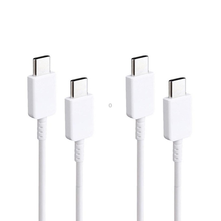 XJ-69 2 PCS 1m 3A USB-C / Type-C to Type-C TPU Charging Sync Data Cable for Mobile Phone(White)