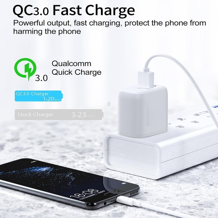 CS-20W Mini Portable PD3.0 + QC3.0 Dual Ports Fast Charger with 3A Type-C to Type-C Data Cable(EU Plug)