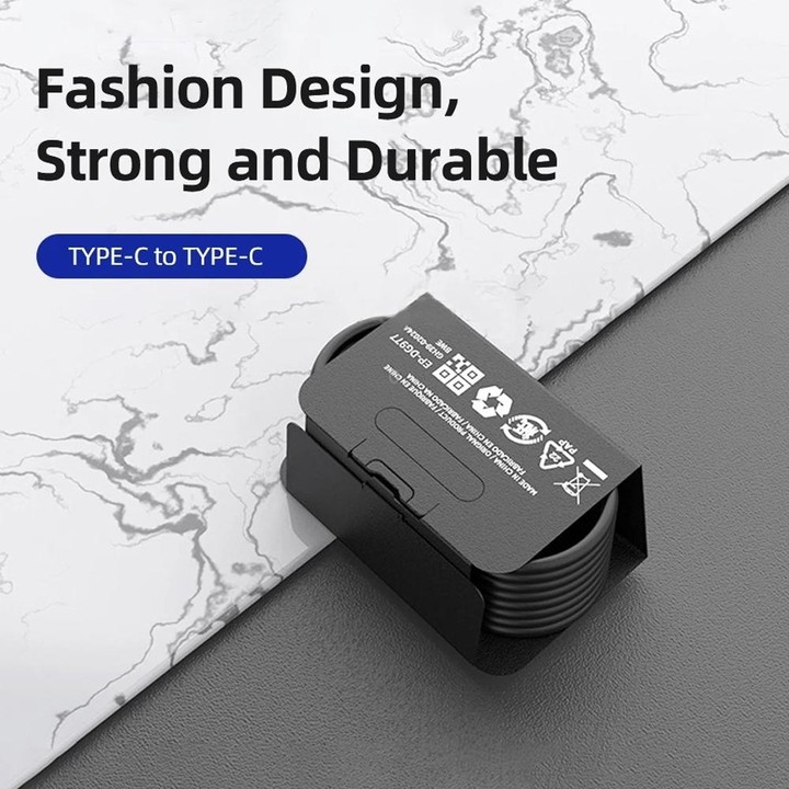2 PCS XJ-70 45W 5A USB-C / Type-C to Type-C Super Fast Charging Cable, Length: 1m