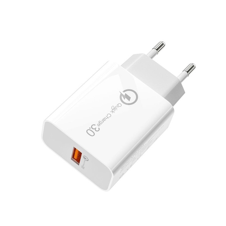 APD-2003 18W QC3.0 Single Port USB Charger with 1m USB to Type-C Data Cable(EU Plug)