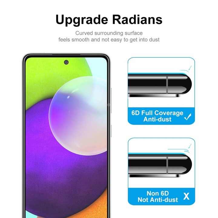 For Samsung Galaxy A52 4G / 5G ENKAY Hat-Prince Full Glue Tempered Glass 6D Full Coverage Anti-scratch Protector