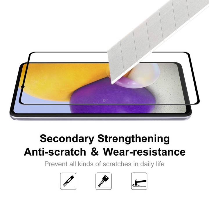 For Samsung Galaxy A72 4G ENKAY Hat-Prince Full Glue Tempered Glass 6D Full Coverage Anti-scratch Protector