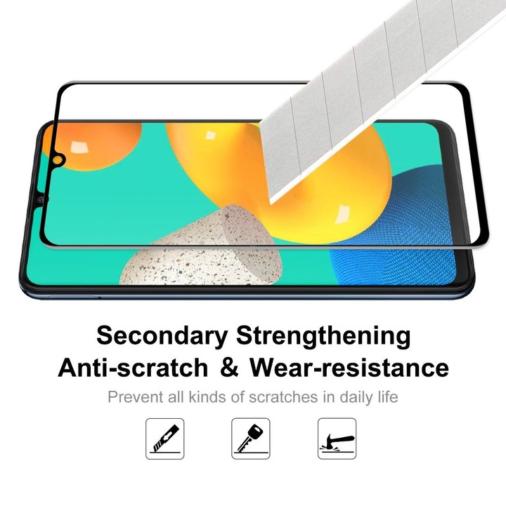 For Samsung Galaxy M32 4G ENKAY Hat-Prince Full Glue Tempered Glass 6D Full Coverage Anti-scratch Protector
