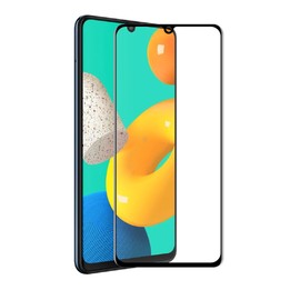 For Samsung Galaxy M32 4G ENKAY Hat-Prince Full Glue Tempered Glass 6D Full Coverage Anti-scratch Protector