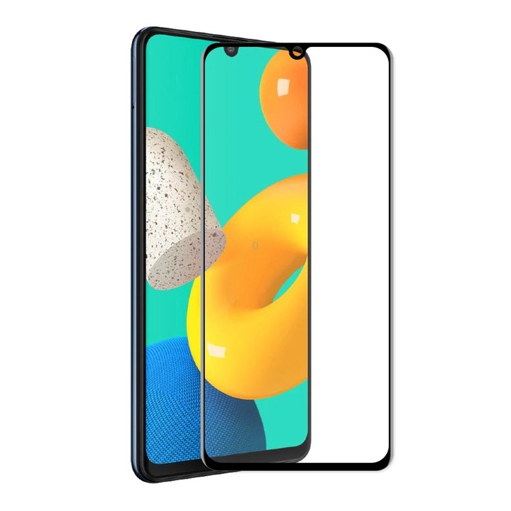 For Samsung Galaxy M32 4G ENKAY Hat-Prince Full Glue Tempered Glass 6D Full Coverage Anti-scratch Protector