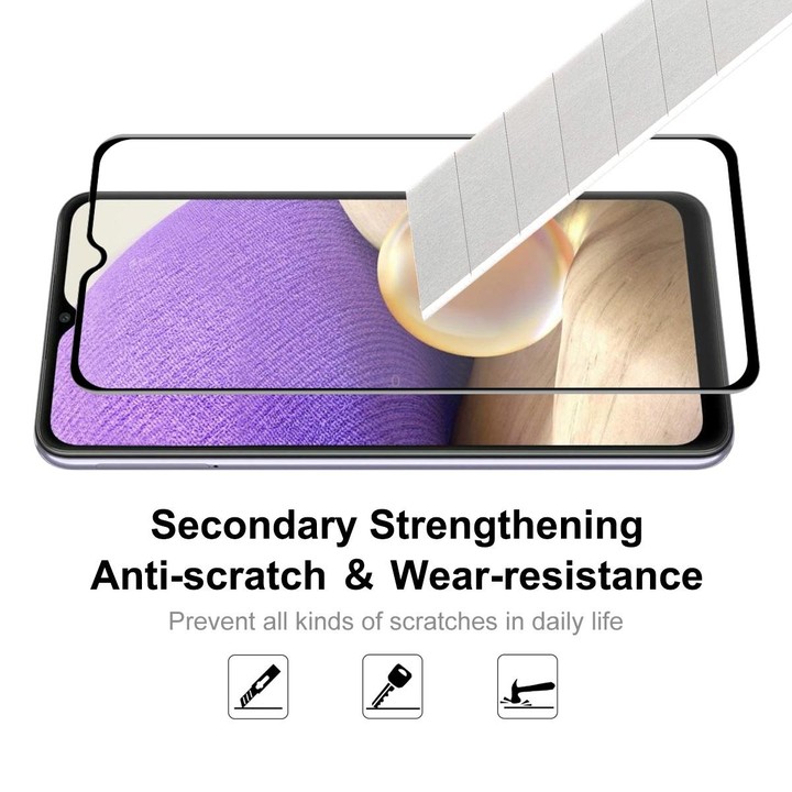 For Samsung Galaxy A32 5G 2 PCS ENKAY Hat-Prince Full Glue Tempered Glass 6D Full Coverage Anti-scratch Protector