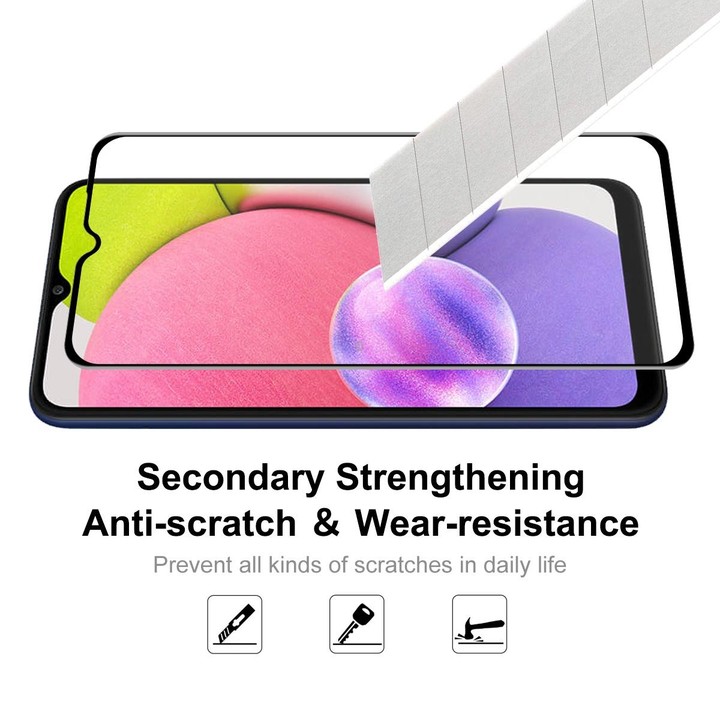 For Samsung Galaxy A03s 166mm 5 PCS ENKAY Hat-Prince Full Glue Tempered Glass 6D Full Coverage Anti-scratch Protector