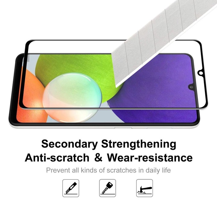 For Samsung Galaxy A32 4G 5 PCS ENKAY Hat-Prince Full Glue Tempered Glass 6D Full Coverage Anti-scratch Protector