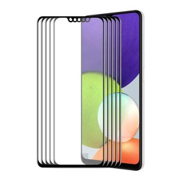 For Samsung Galaxy A32 4G 5 PCS ENKAY Hat-Prince Full Glue Tempered Glass 6D Full Coverage Anti-scratch Protector