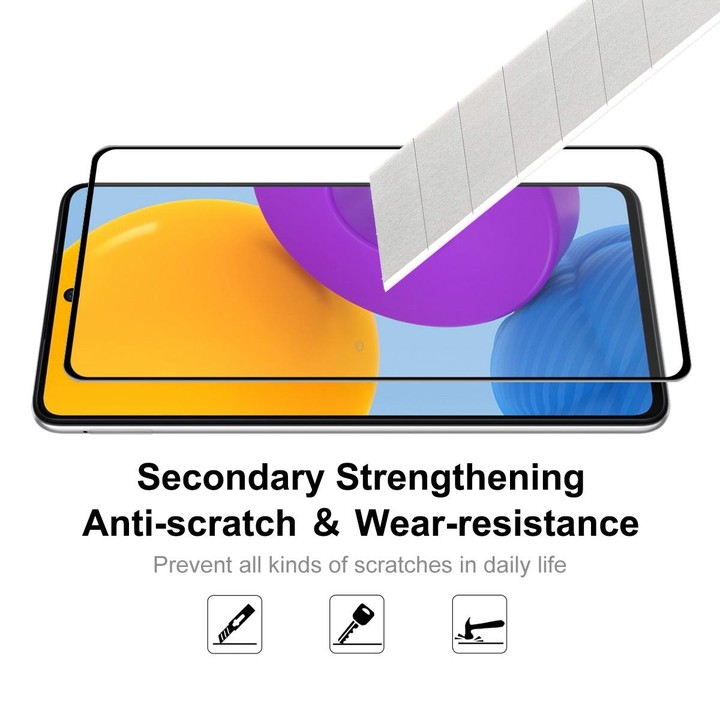 For Samsung Galaxy M52 5G 5 PCS ENKAY Hat-Prince Full Glue Tempered Glass 6D Full Coverage Anti-scratch Protector
