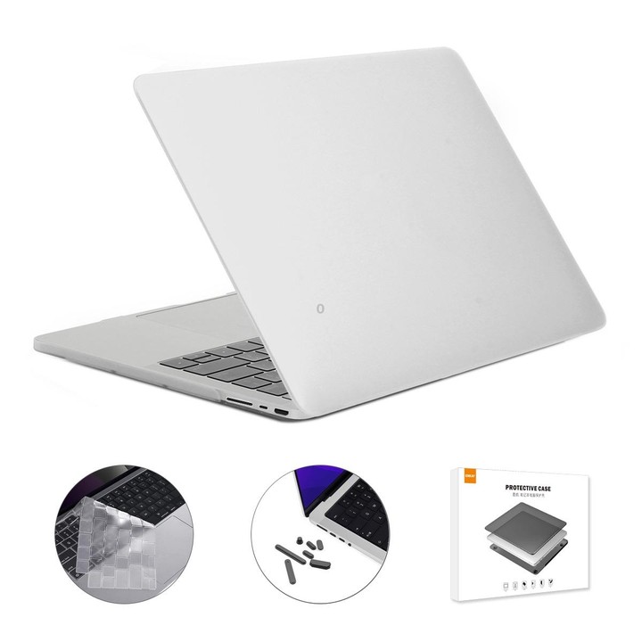 ENKAY Hat-Prince 3 in 1 Matte Laptop Protective Case + TPU Keyboard Film + Anti-dust Plugs Set for MacBook Pro 14.2 inch A2442 2