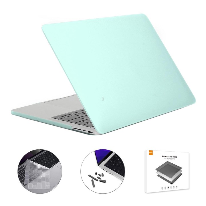 ENKAY Hat-Prince 3 in 1 Matte Laptop Protective Case + TPU Keyboard Film + Anti-dust Plugs Set for MacBook Pro 14.2 inch A2442 2